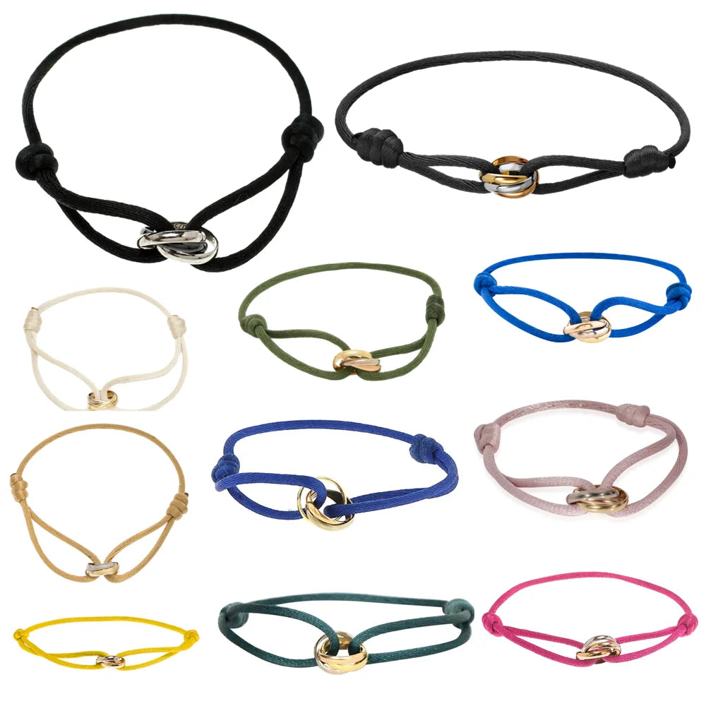 Bracelets en Corde Tressée - Élégance et Ajustement Personnalisable