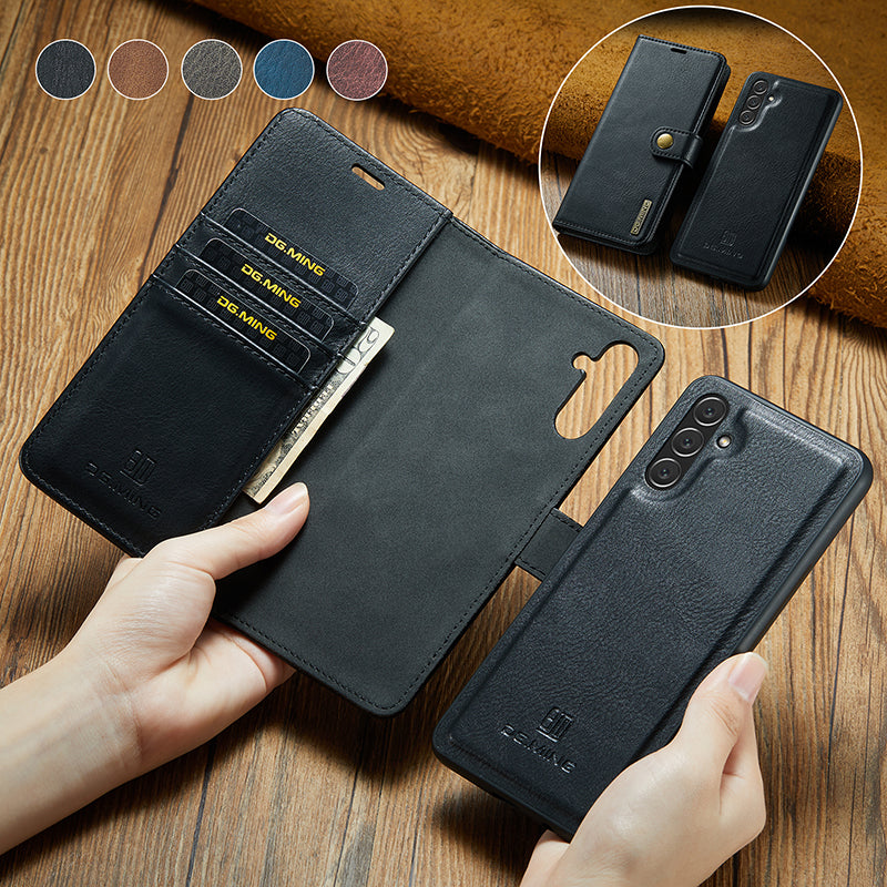 Étui en Cuir pour Samsung Galaxy - Protection Élégante et Pratique 2-en-1