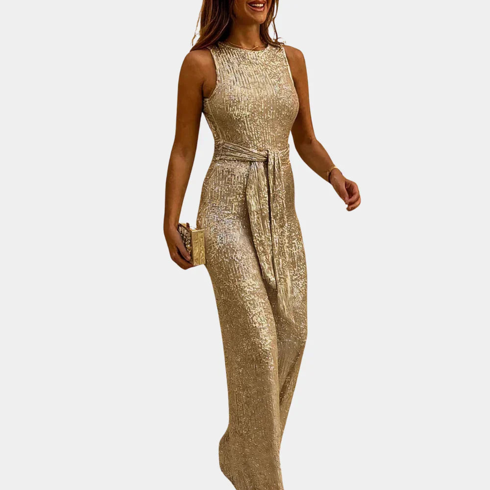 Jumpsuit en Paillettes Noir pour Femmes - Élégance et Confort pour Fête