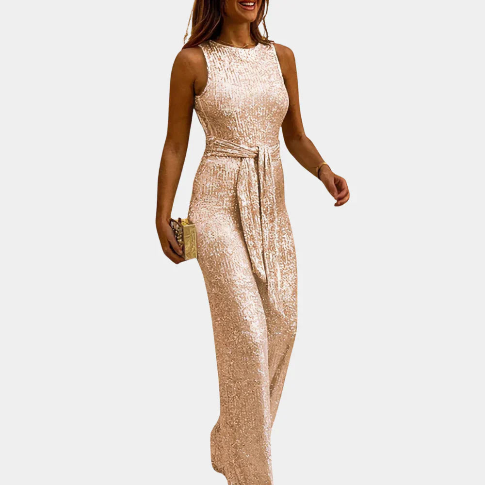Jumpsuit en Paillettes Noir pour Femmes - Élégance et Confort pour Fête