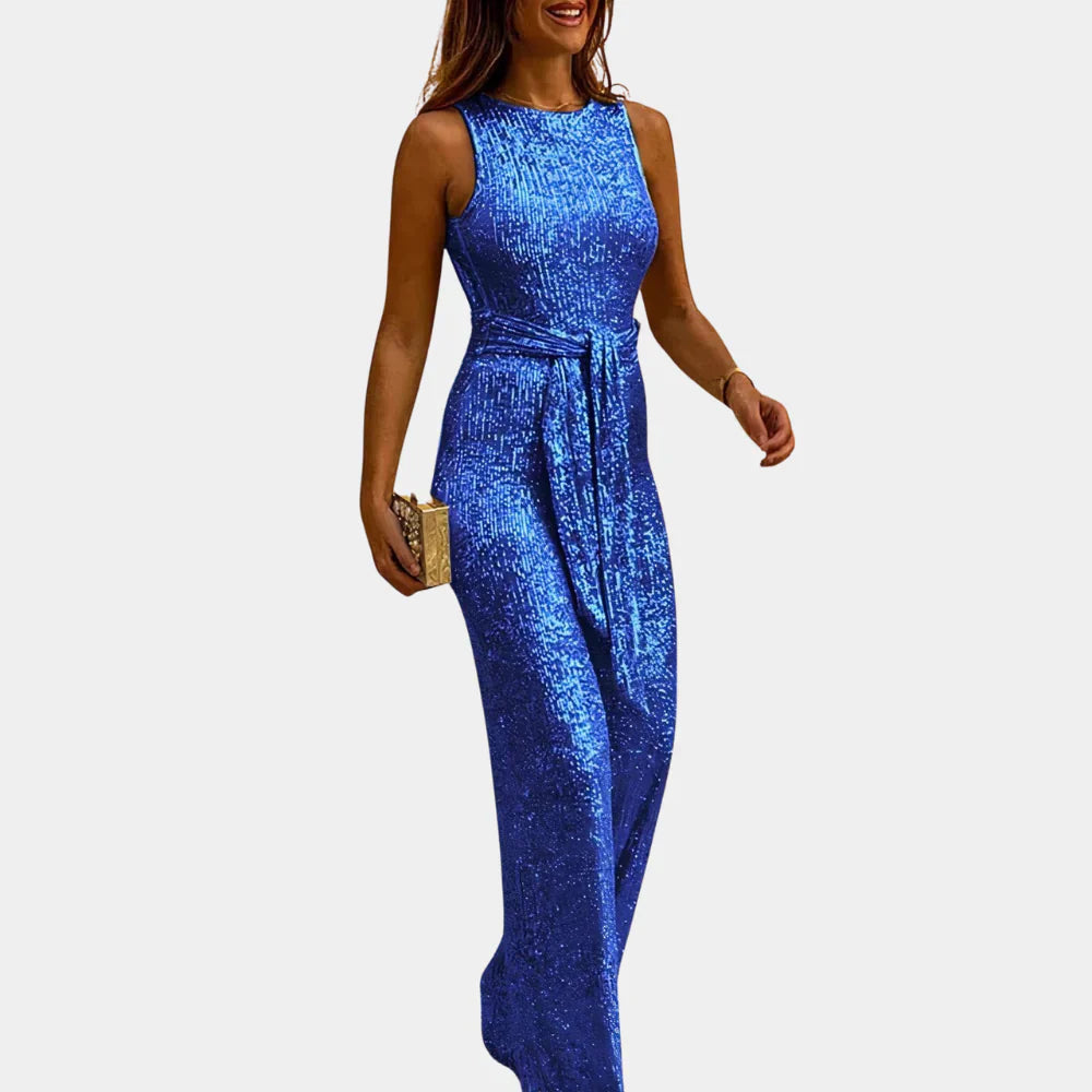 Jumpsuit en Paillettes Noir pour Femmes - Élégance et Confort pour Fête