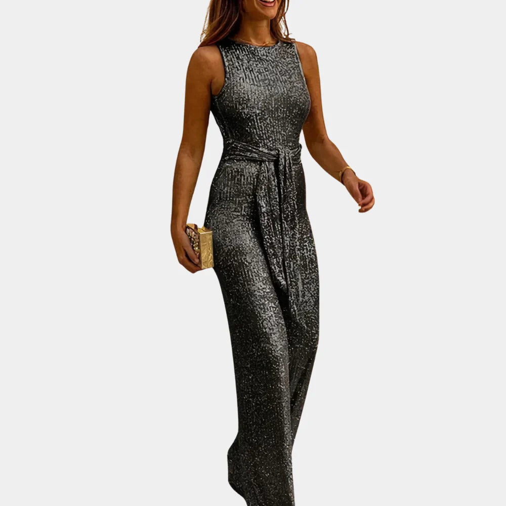 Jumpsuit en Paillettes Noir pour Femmes - Élégance et Confort pour Fête