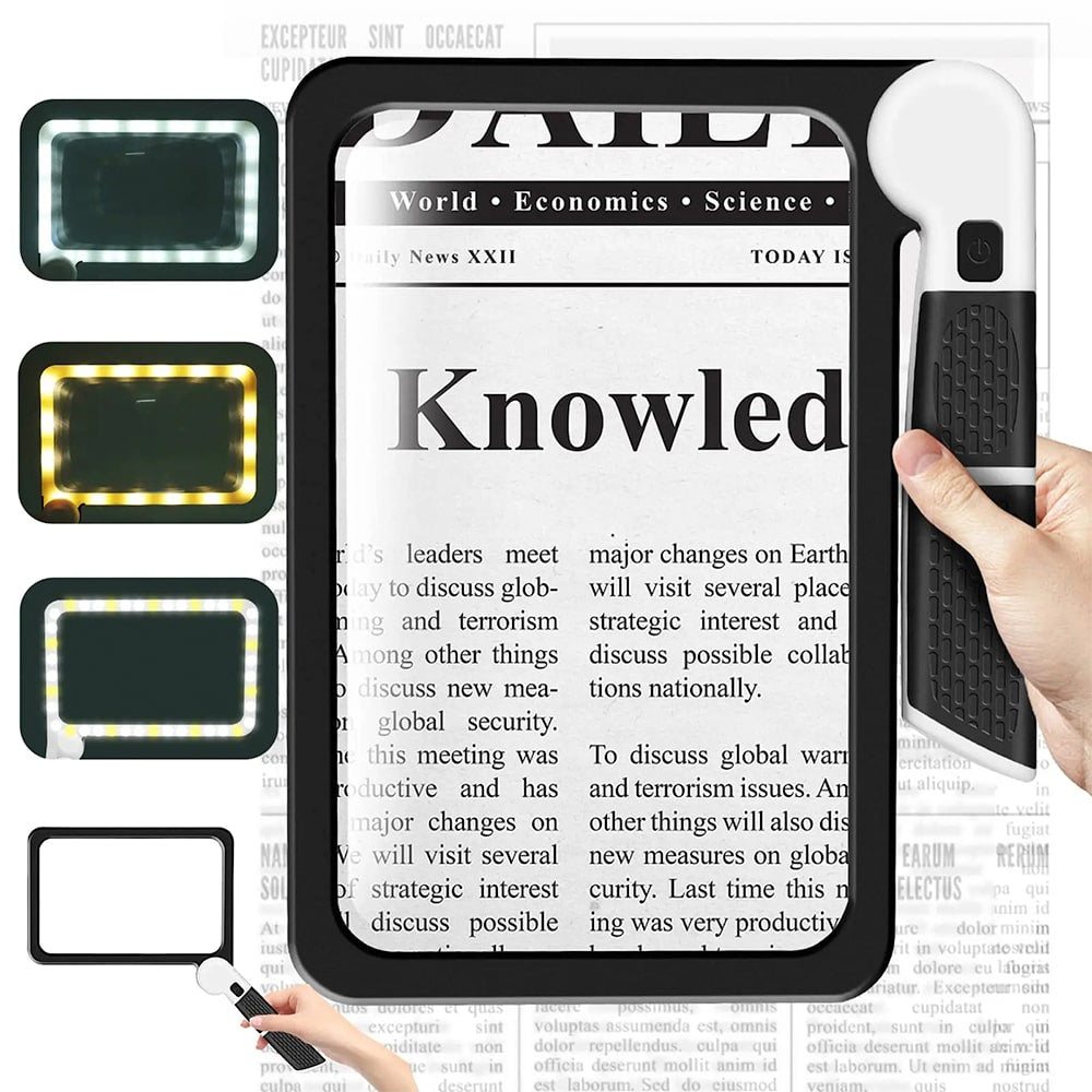 Loupe LED Pliable 5X - Idéale pour Lecture et Détails Précis