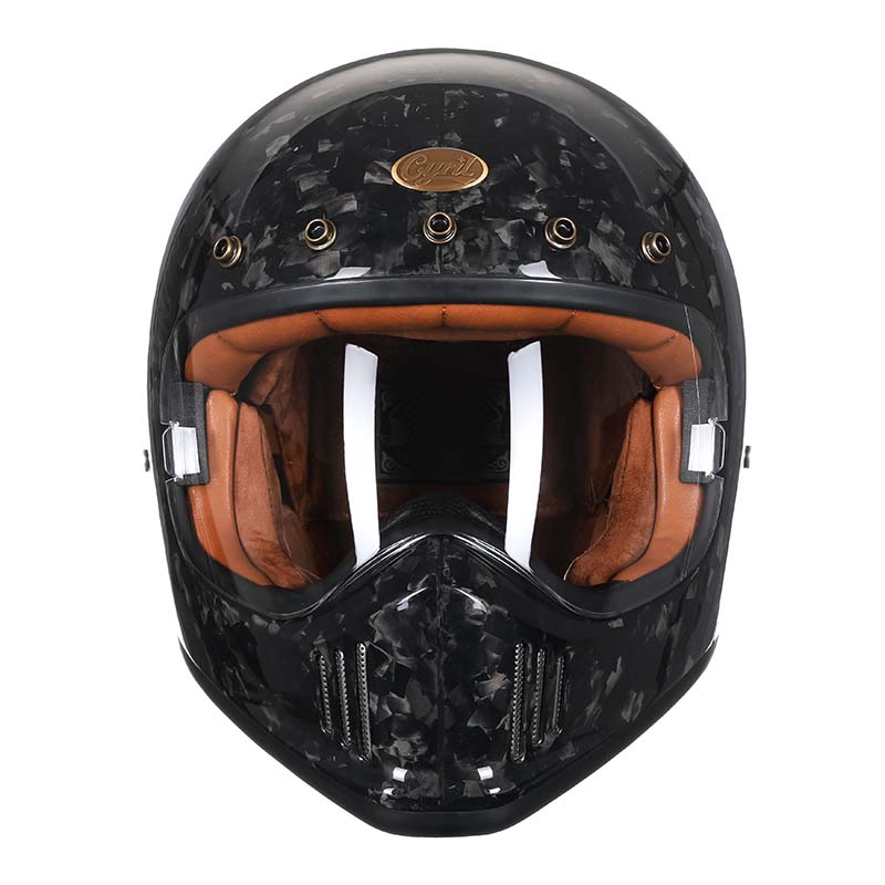 Casque de Moto Intégral en Fibre de Carbone - Protection Légère et Confort Optimal