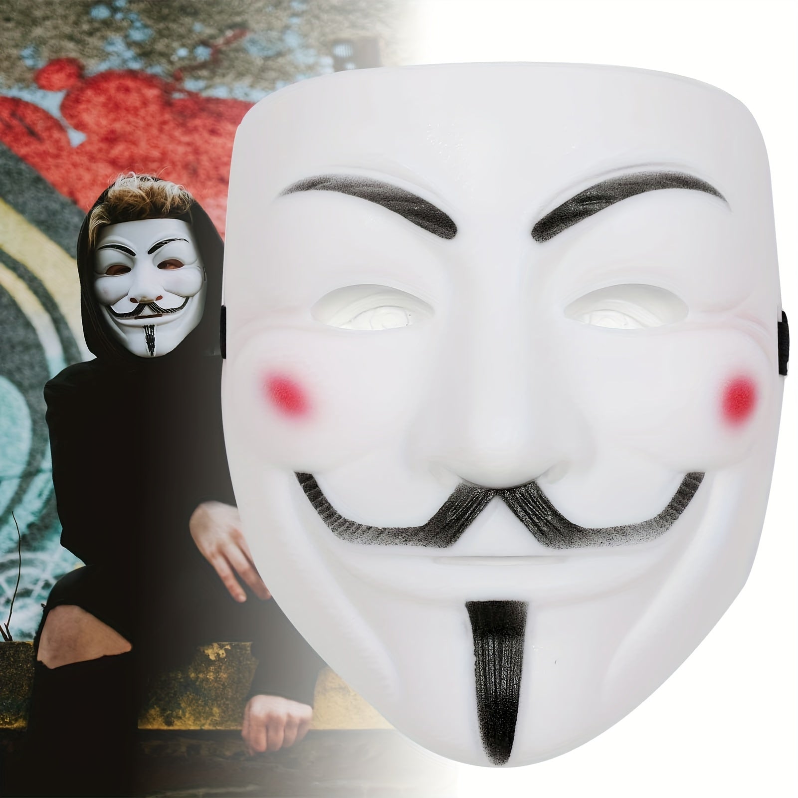 Masque de Halloween en Plastique - Look Dramatique et Glamour