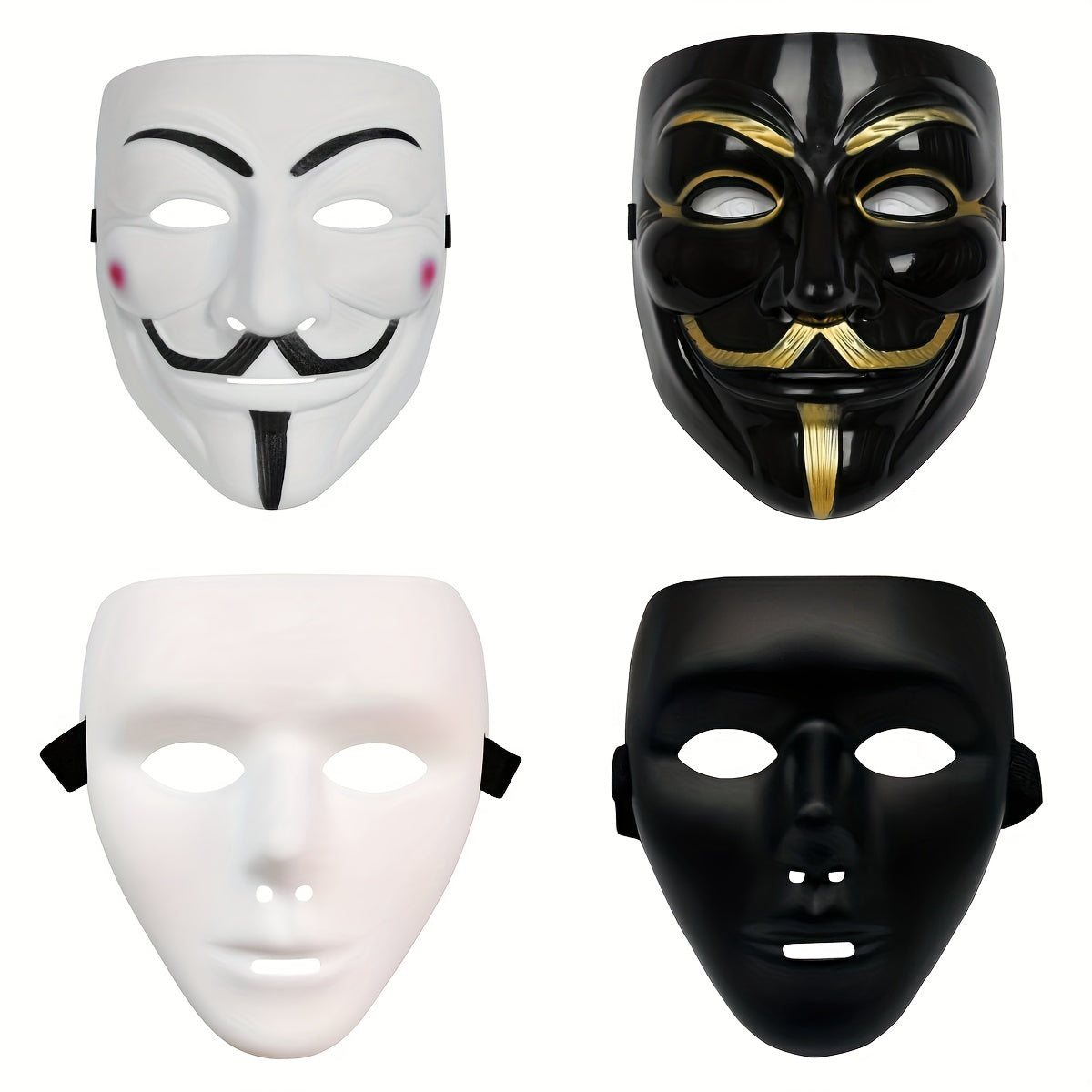 Masque de Halloween en Plastique - Look Dramatique et Glamour