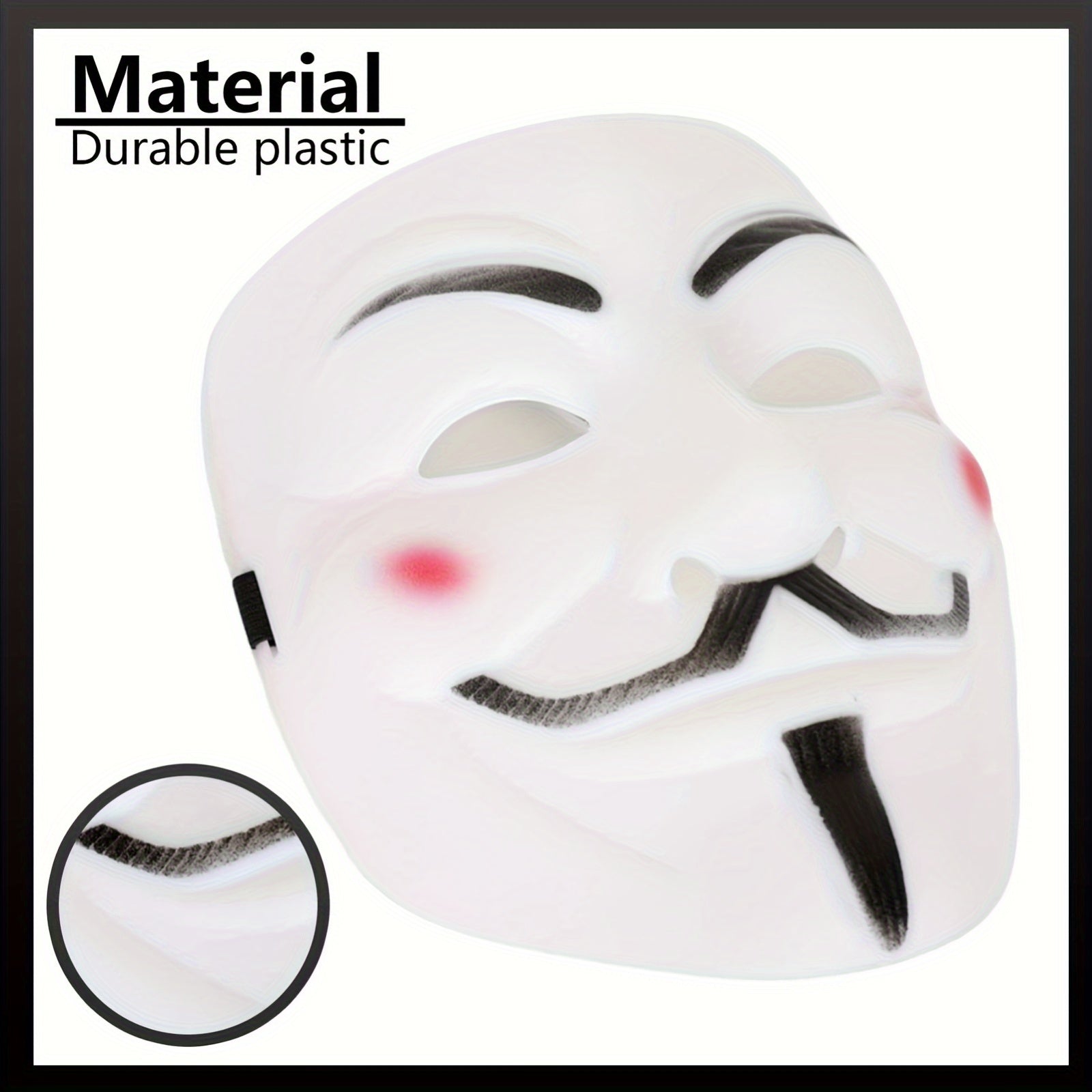 Masque de Halloween en Plastique - Look Dramatique et Glamour