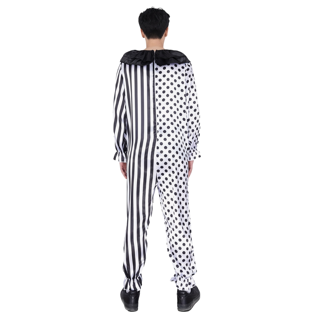 Costume de Clown Drôle pour Homme - Design à Pois et Rayures Audacieux