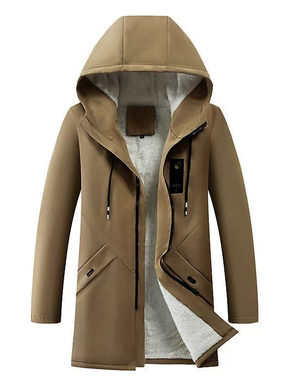 Veste à Capuche pour Hommes - Doublure en Polaire et Design Coupe-Vent