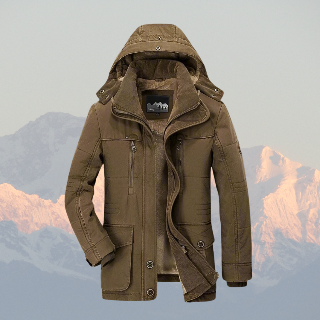 Parka d'Hiver pour Hommes - Doublure en Polaire et Capuche Amovible