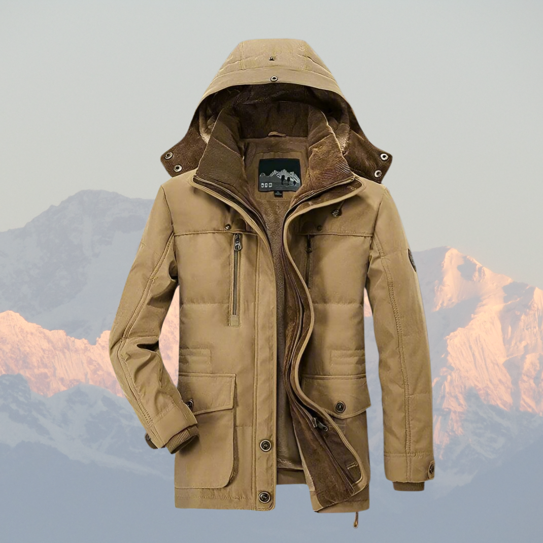 Parka d'Hiver pour Hommes - Doublure en Polaire et Capuche Amovible