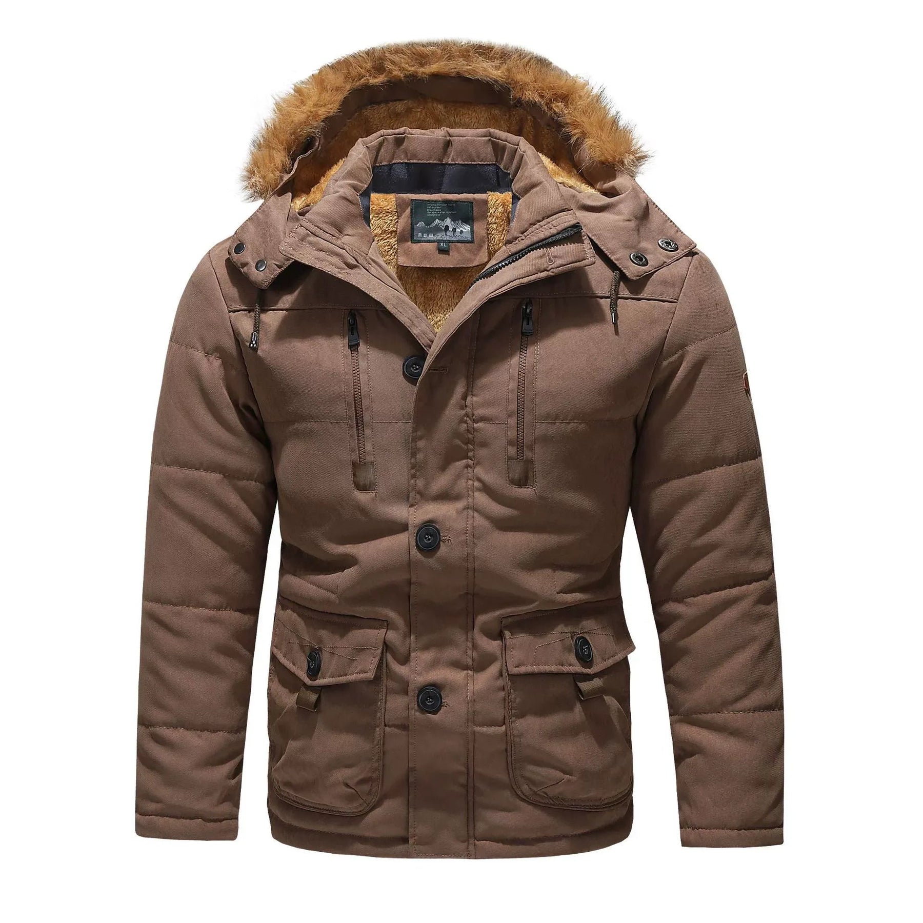 Parka Doublée en Peluche pour Hommes - Confort et Chaleur en Hiver