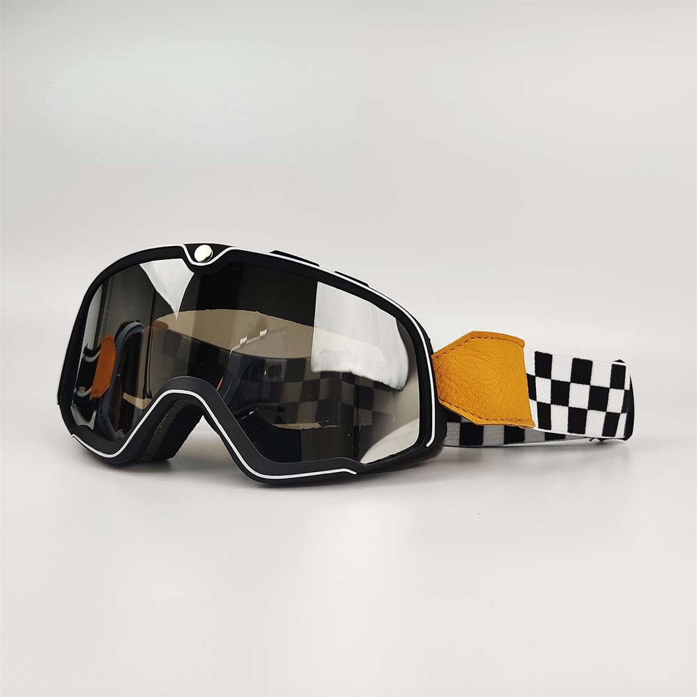 Lunettes de Moto Rétro pour Hommes - Protection UV et Lentille HD Durable