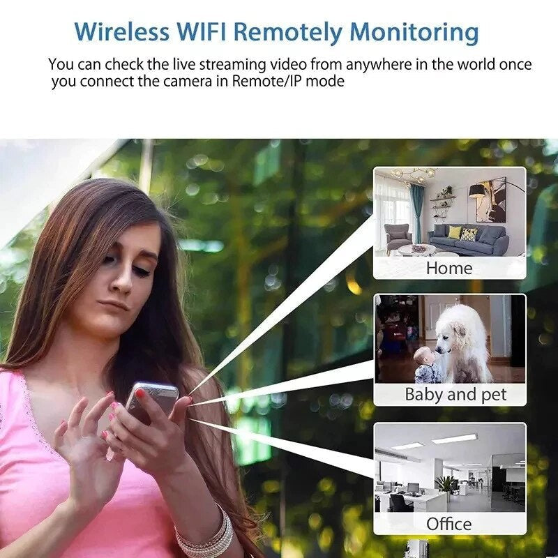 Caméra de Sécurité WiFi Portable - Vision Nocturne et Détection de Mouvement