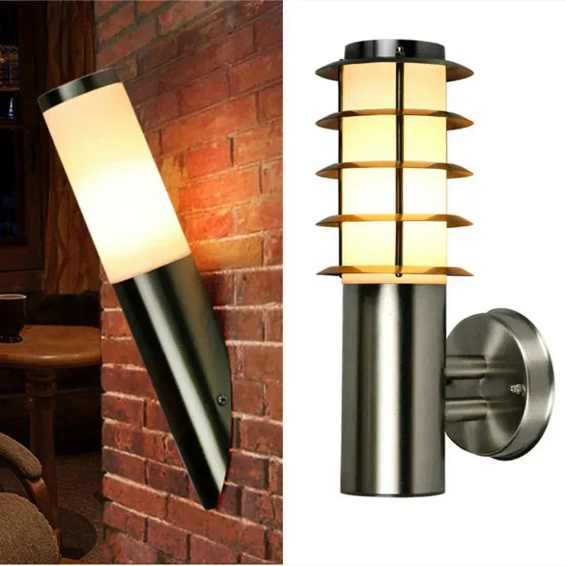 Lampe Murale Extérieure en Acier Inoxydable - Résistante aux Intempéries avec Éclairage LED