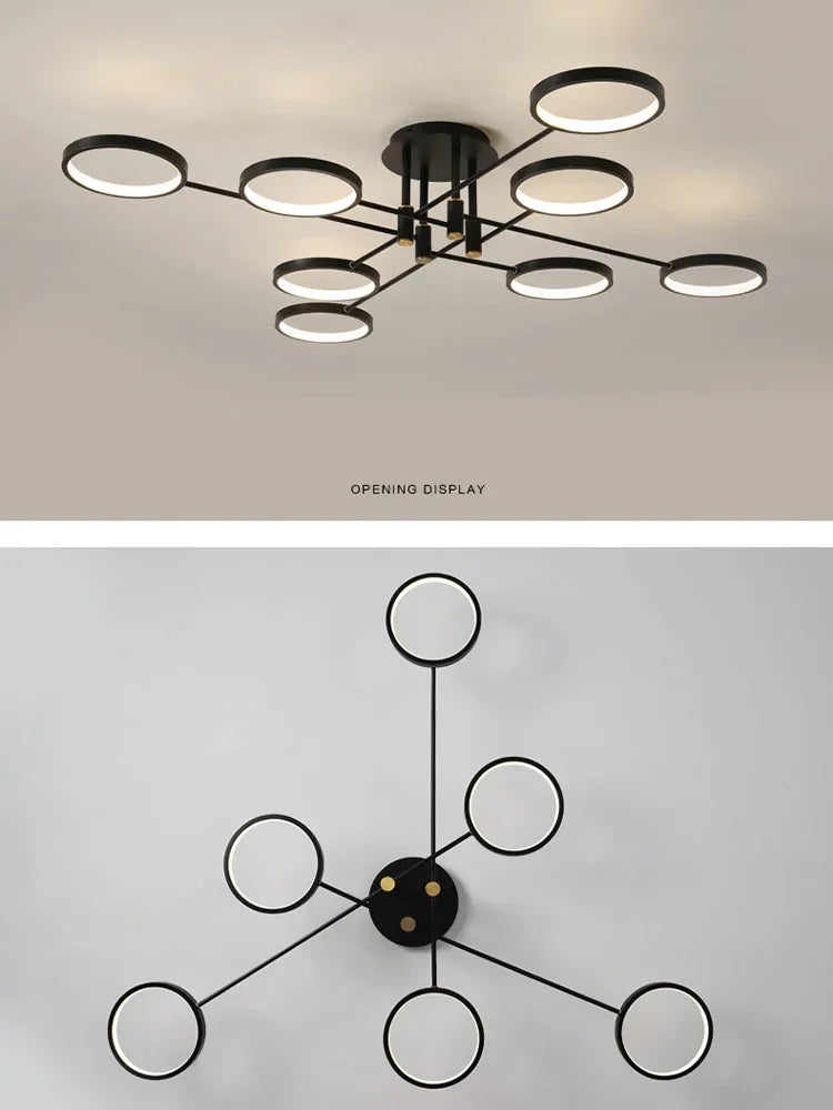 Lustre LED Moderne Économe en Énergie - Design Contemporain et Suspension Réglable