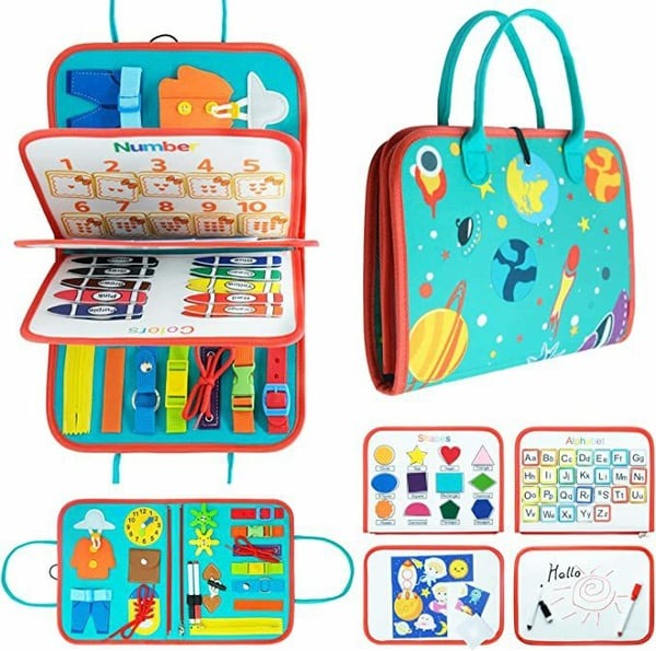 Livre Éducatif Montessori pour Enfants - Outil d'Apprentissage Interactif en Feutre