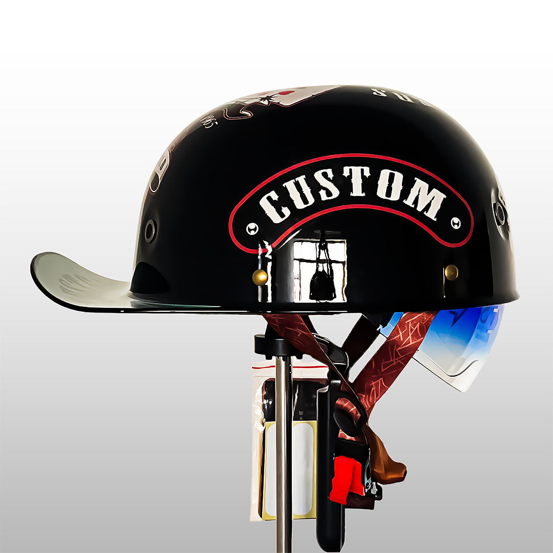 Casque de Moto Baseball Certifié - Style Élégant et Sécurité Optimale