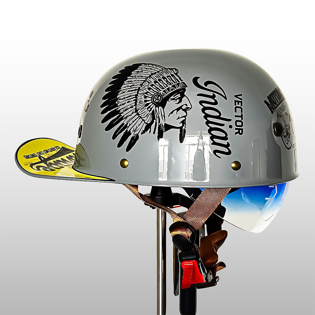 Casque de Moto Baseball Certifié - Style Élégant et Sécurité Optimale