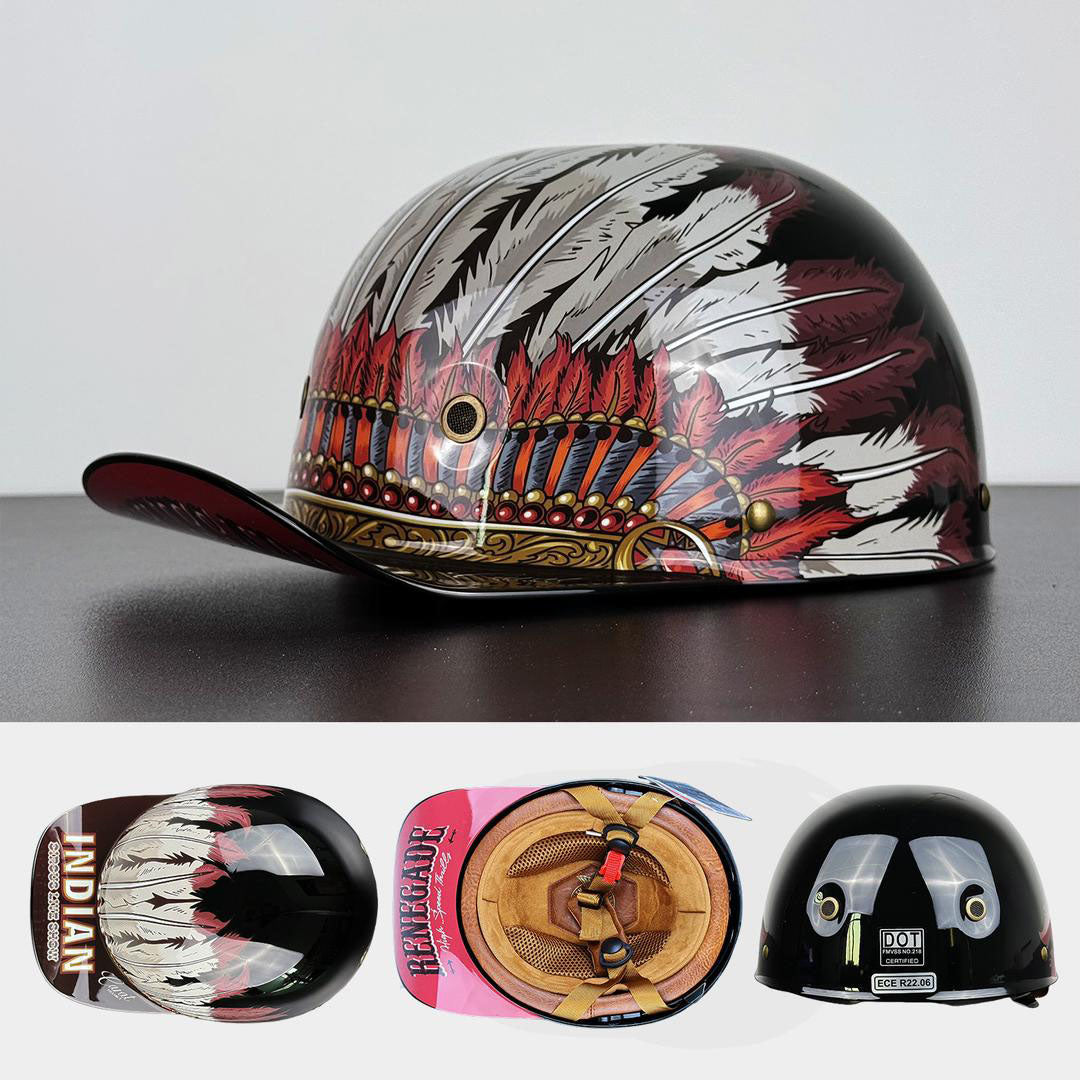 Casque de Moto Baseball Certifié - Style Élégant et Sécurité Optimale