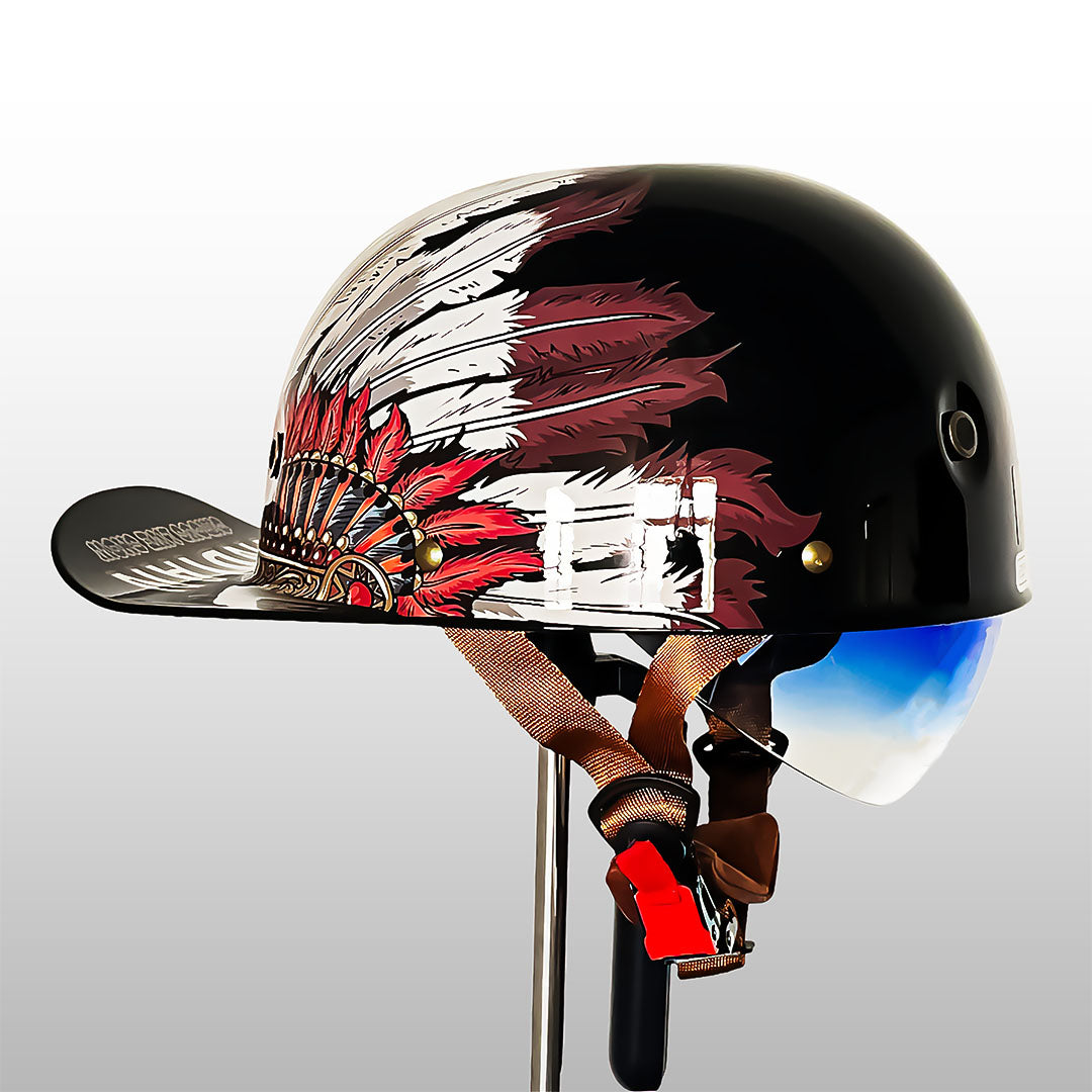 Casque de Moto Baseball Certifié - Style Élégant et Sécurité Optimale