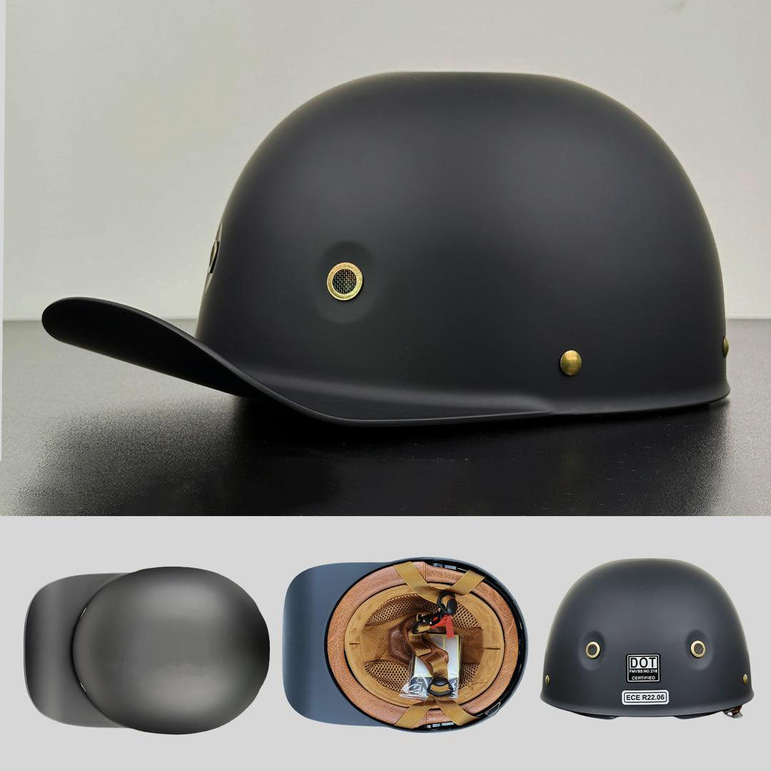 Casque de Moto Baseball Certifié - Style Élégant et Sécurité Optimale