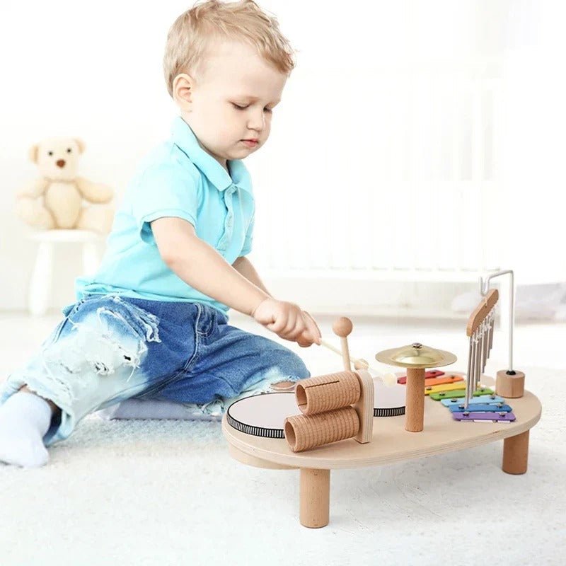 Jouets Musicaux en Bois pour Bébés - Xylophone Coloré et Instruments Éducatifs