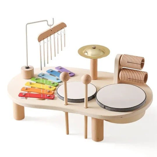 Jouets Musicaux en Bois pour Bébés - Xylophone Coloré et Instruments Éducatifs