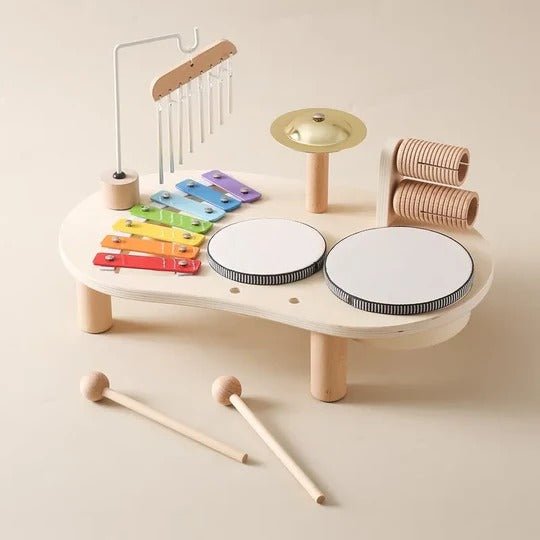 Jouets Musicaux en Bois pour Bébés - Xylophone Coloré et Instruments Éducatifs