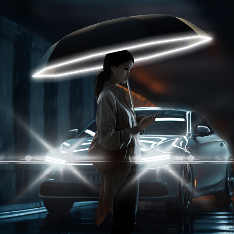 Parapluie de Voyage Pliable - Compact et Réfléchissant pour Sécurité
