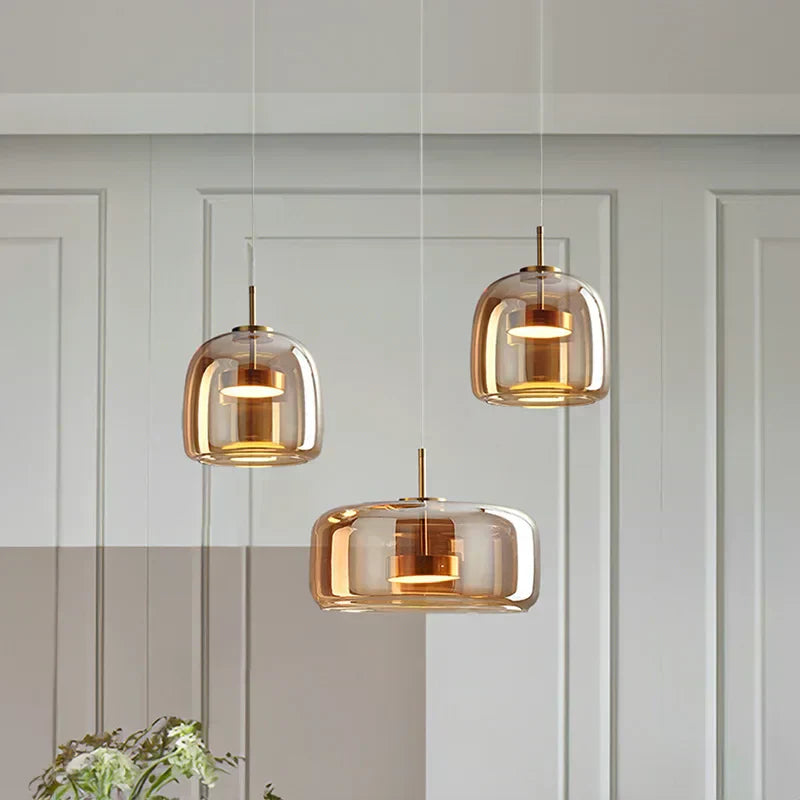 Lampe de Plafond en Verre Transparent - Design Élégant pour Illumination Ambiante