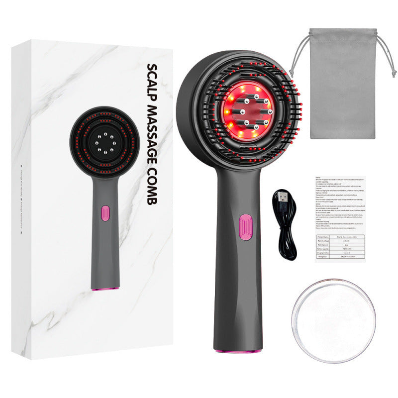 Brosse de Massage du Cuir Chevelu - Thérapie par Lumière Rouge et Ergonomique