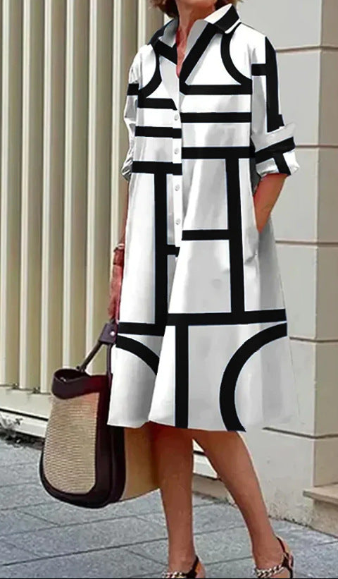 Robe Décontractée Imprimée pour Femmes - Style Estival Flatteur et Confortable