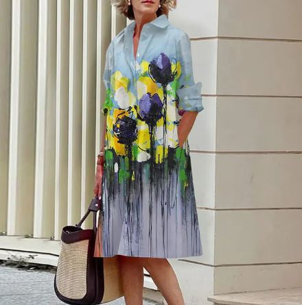 Robe Décontractée Imprimée pour Femmes - Style Estival Flatteur et Confortable