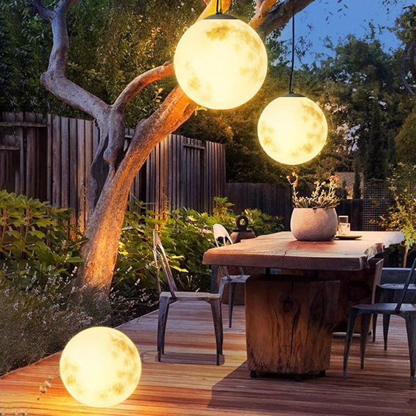 Lampe d'extérieur en Forme de Lune - Éclairage LED Étanche et Enchanteur
