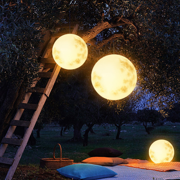 Lampe d'extérieur en Forme de Lune - Éclairage LED Étanche et Enchanteur