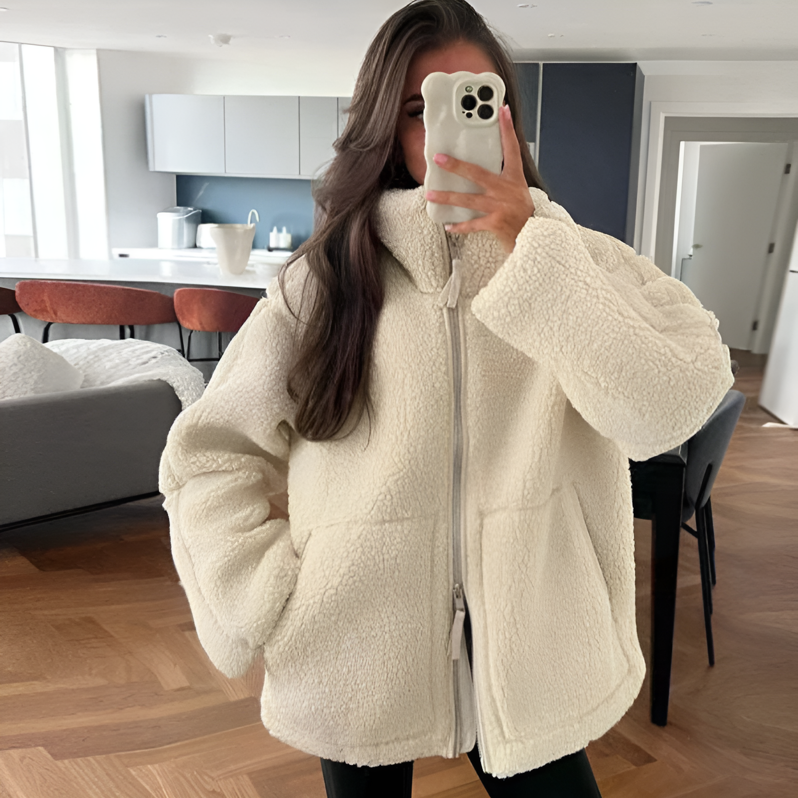 Veste en Fleece Teddy Douce - Chaleur et Confort pour Jours Froids