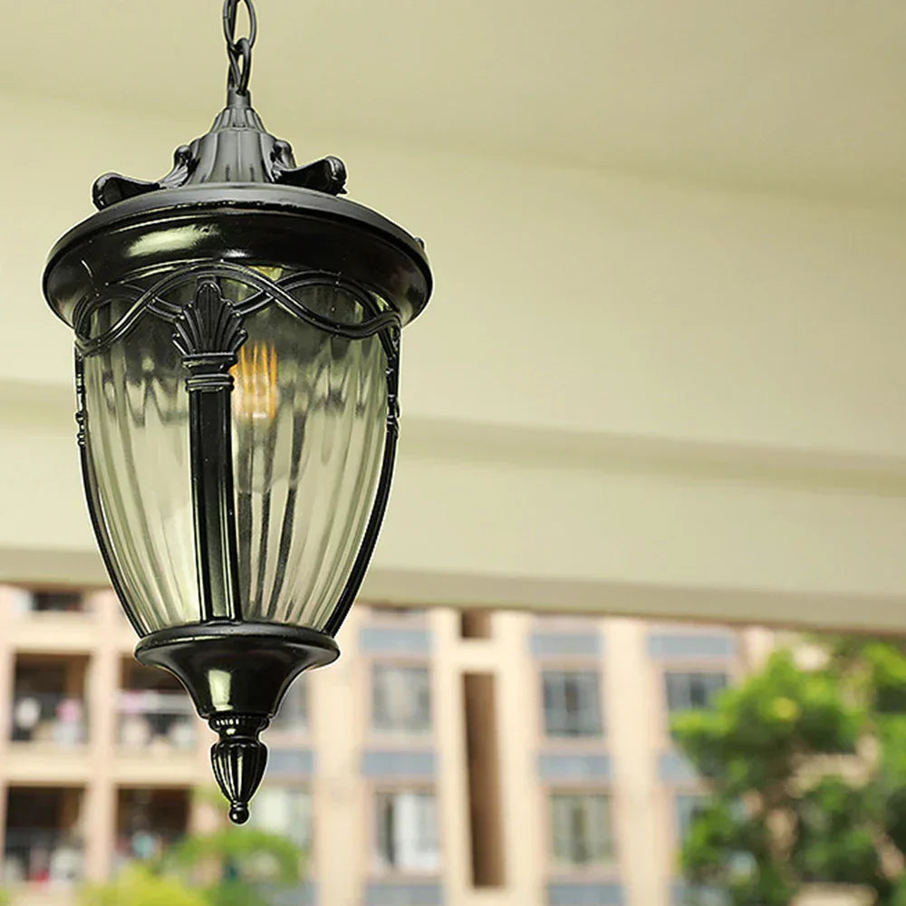 Lampe Suspendue Rétro Extérieure - Couronne de Lumières LED Étanches