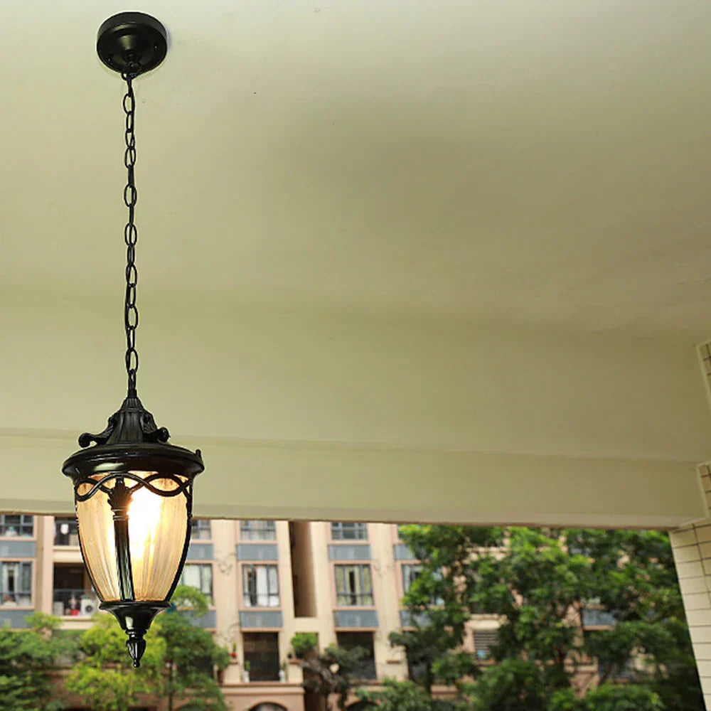Lampe Suspendue Rétro Extérieure - Couronne de Lumières LED Étanches