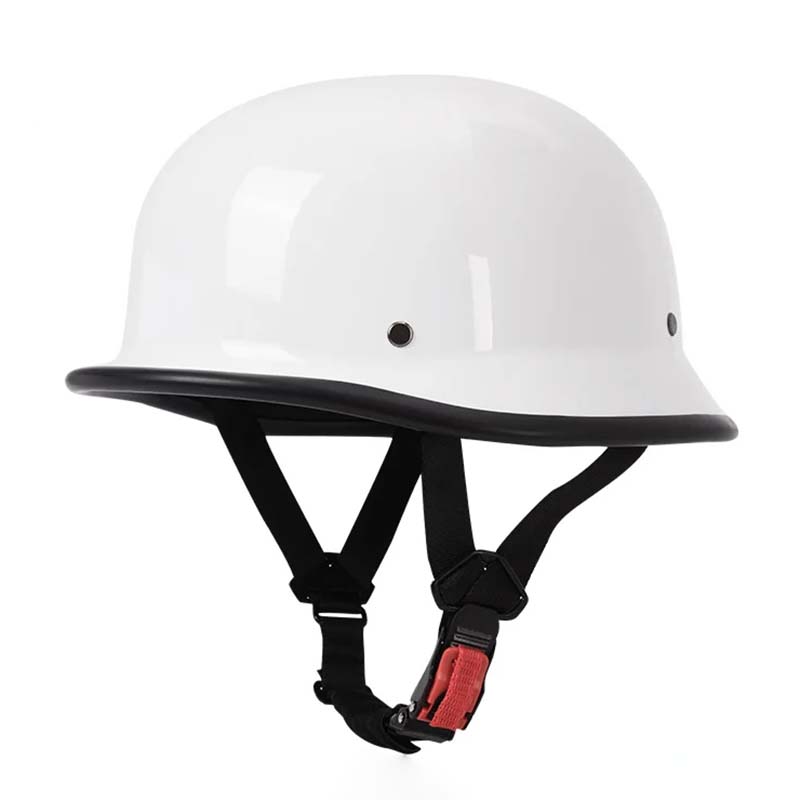 Casque de Moto Demi-Face Sécurisé - Homologué ECE et DOT, Style Vintage