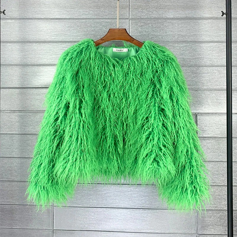 Veste en Fourrure Synthétique pour Femmes - Style Cropped Oversize et Confortable