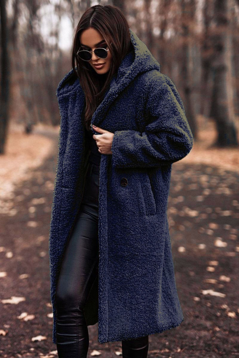 Manteau Oversize à Capuche pour Femmes - Chaud et Élégant pour l'Hiver
