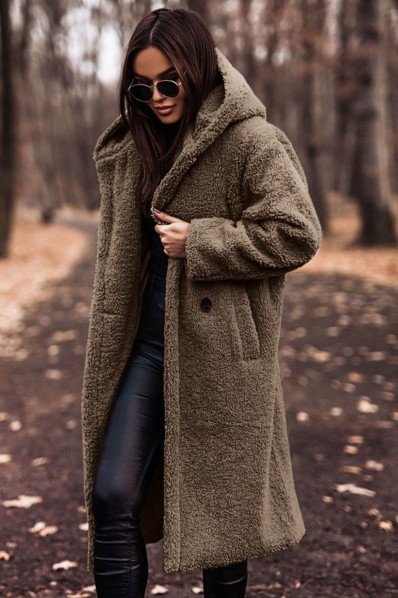Manteau Oversize à Capuche pour Femmes - Chaud et Élégant pour l'Hiver