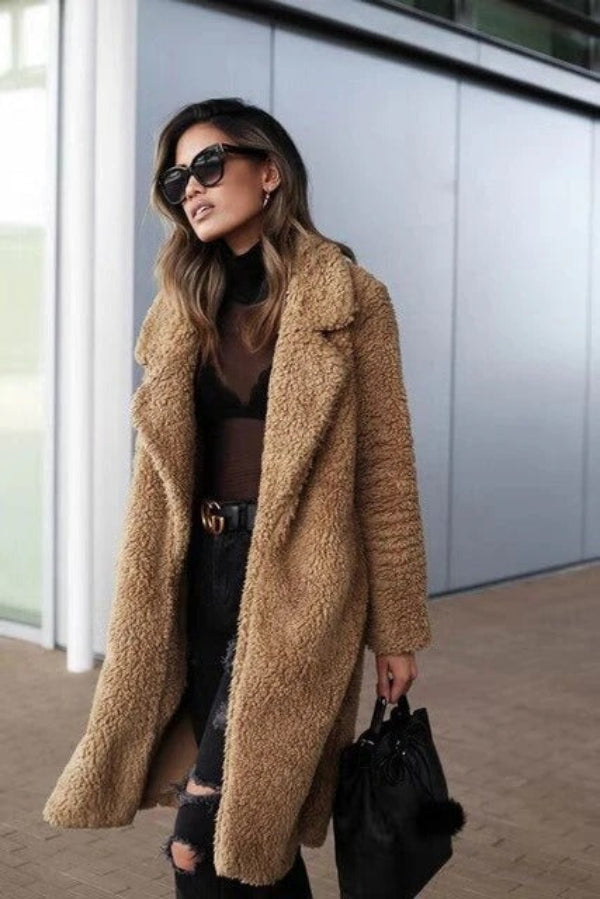 Manteau Teddy Oversize Femme - Confort et Élégance en Hiver