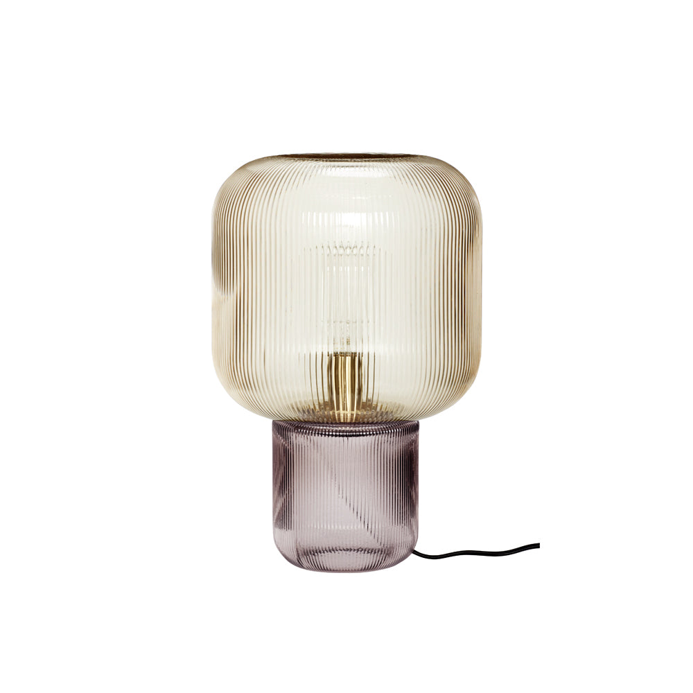 Lampe de Table en Verre et Métal - Élégance et Lumière Chaleureuse