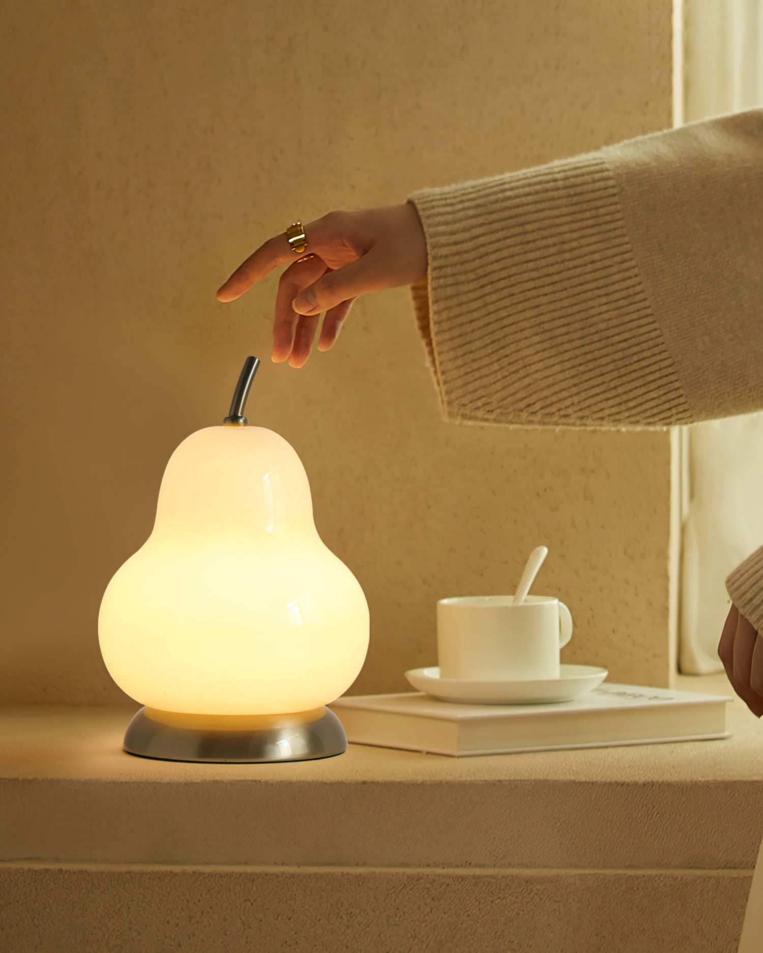 Lampe de Table en Verre Portable - Design Élégant et Chaleureux