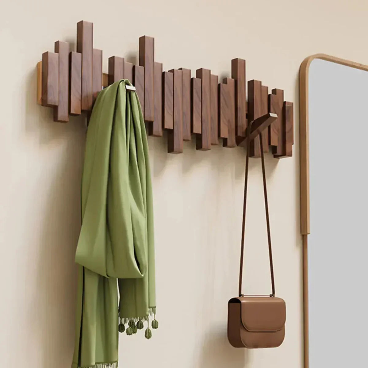 Porte-manteau mural en Bois - Élégant et Pratique pour Entrée Organisée
