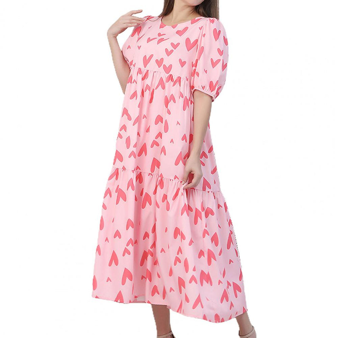 Robe Midi Été en Polyester - Confort et Style pour Journées Chaudes