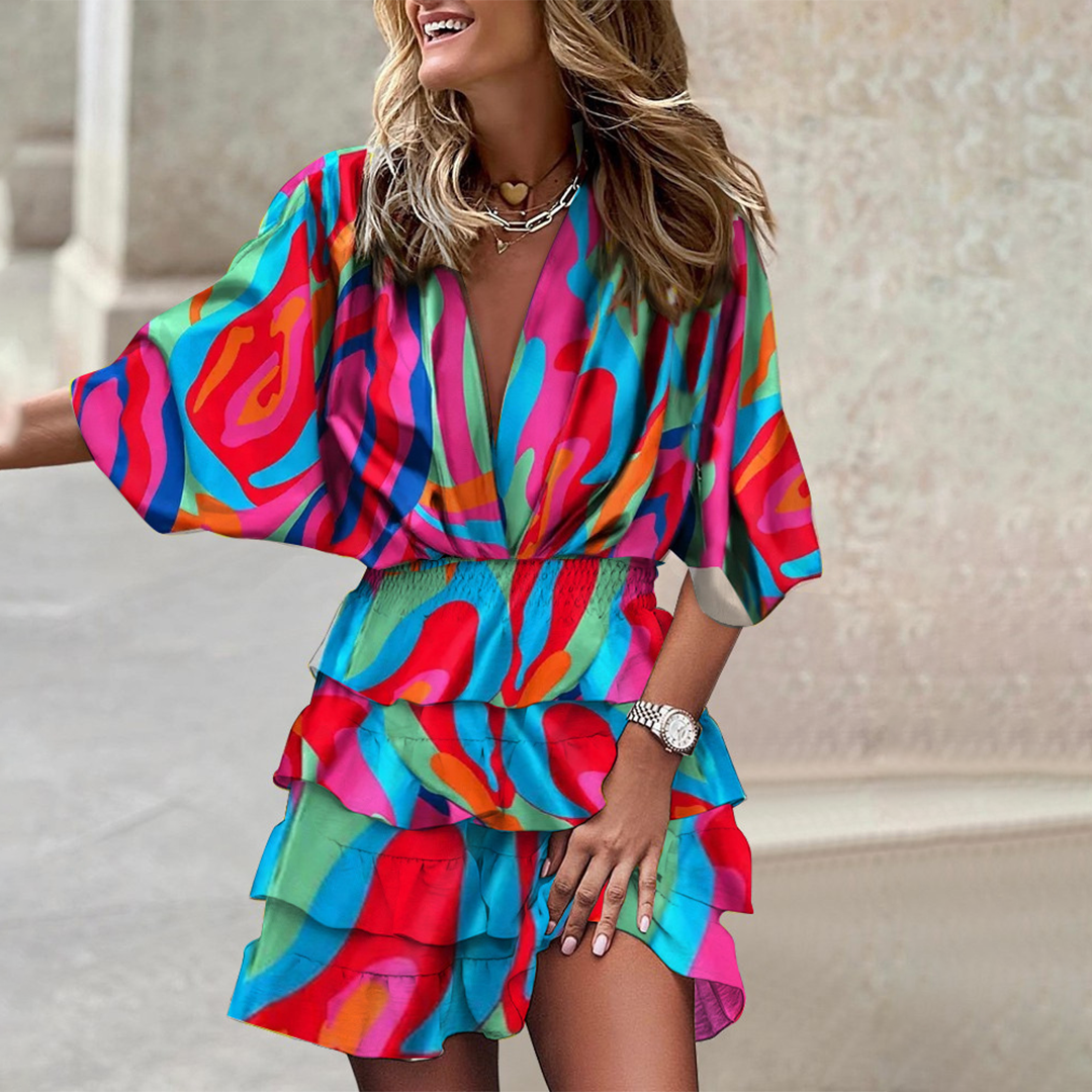 Robe Mini Élégante en Polyester - Confort et Style Polyvalent
