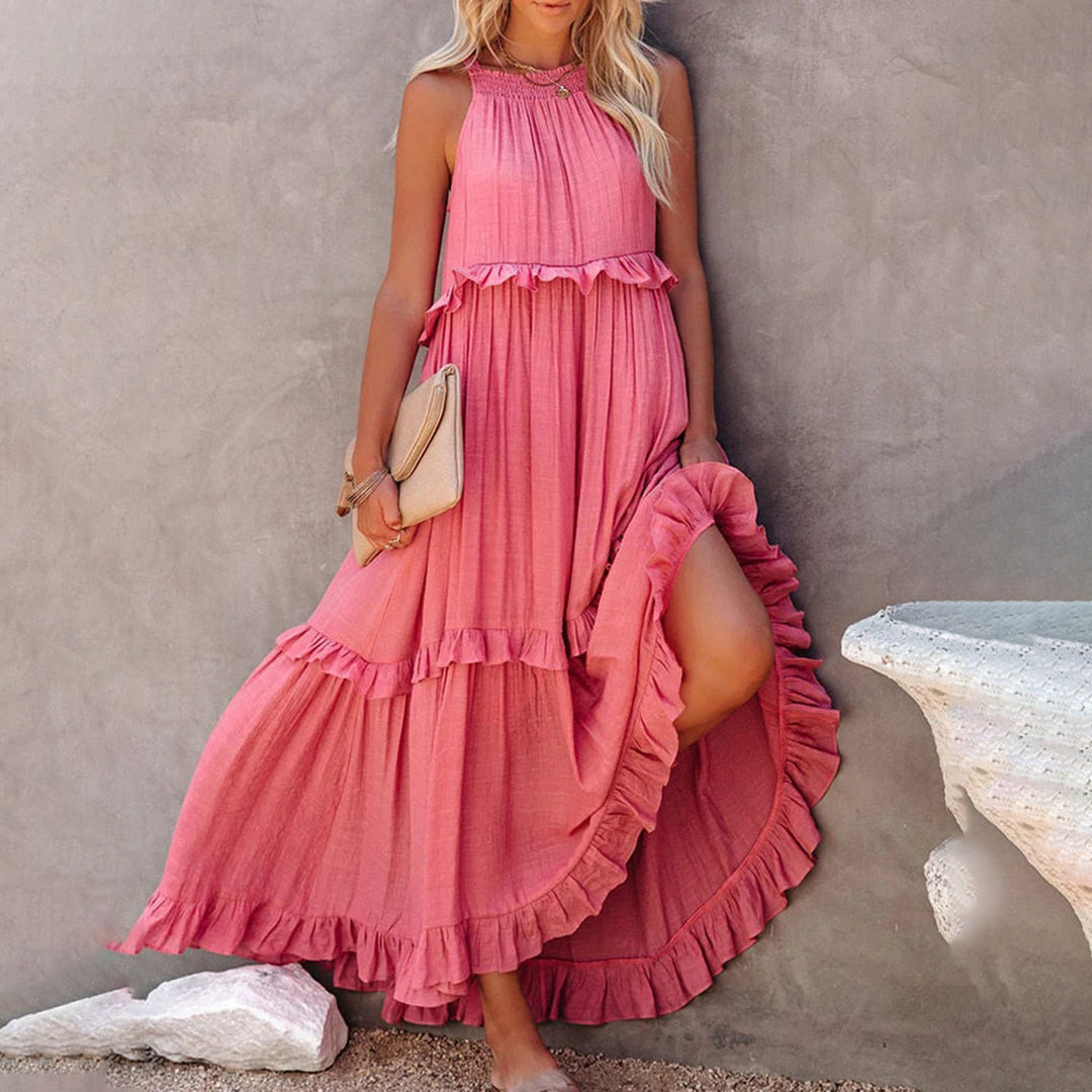 Robe Maxi Élégante à Couches - Style Flatteur pour Toutes les Occasions